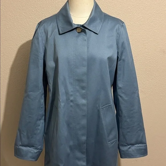 Coach Vintage Cotton Button Down Trench Coat Rain Resistant Preppy